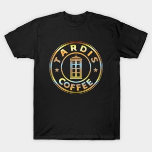 TARDIS COFFEE GOLDEN LABEL T-Shirt